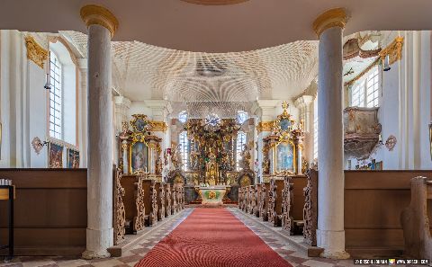 Gemeinde Massing Landkreis Rottal-Inn Anzenberg Wallfahrtskirche Mariä Heimsuchung Innen (Dirschl Johann) Deutschland PAN